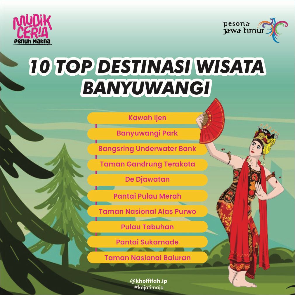 Mudik Lebaran di Jawa Timur, Khofifah: Saatnya Liburan Nikmati Destinasi Wisata&nbsp;Favorit