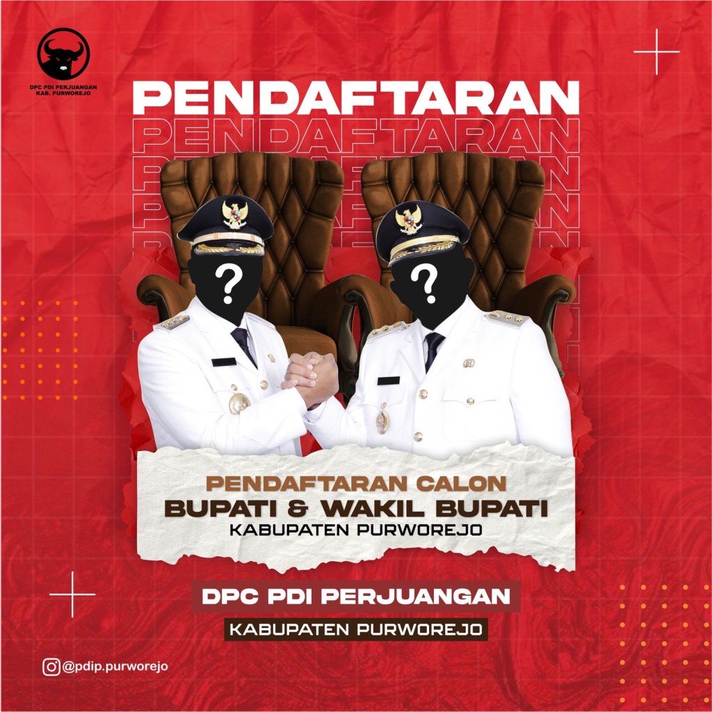 DPC PDIP Purworejo Buka Pendaftaran Calon Bupati dan Wakil Bupati