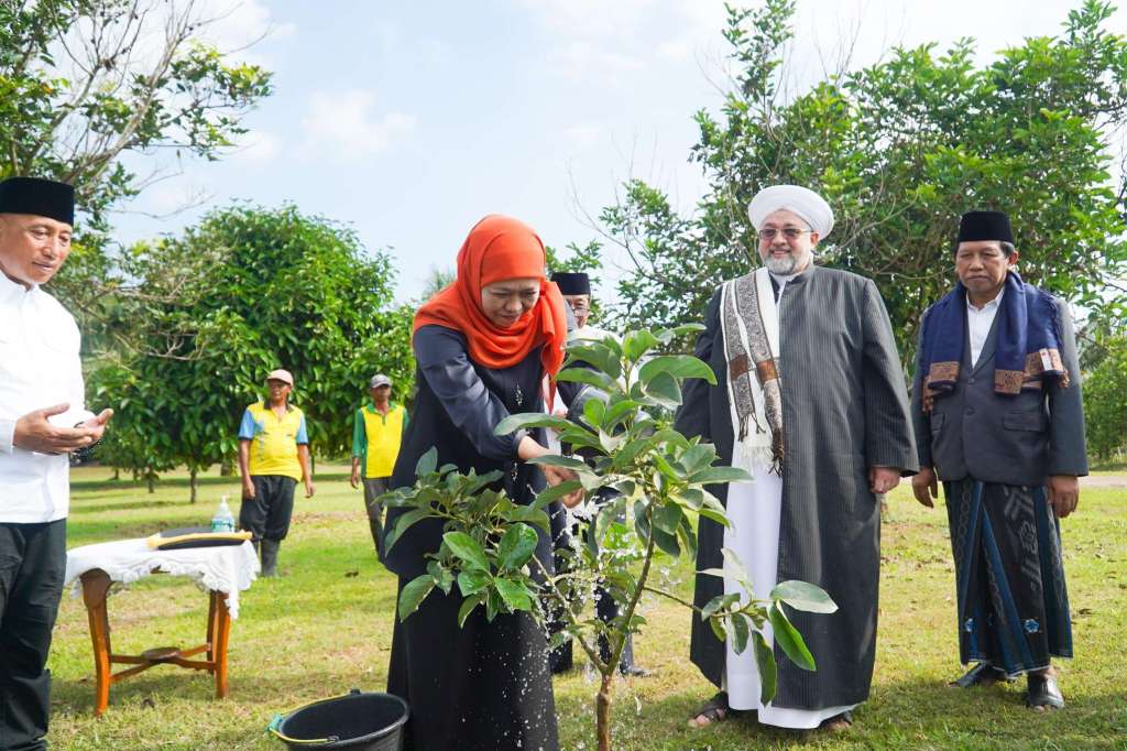 Kenalkan Kekayaan Agrikultur Jatim, Khofifah Ajak Syekh Afeefuddin Al-Jailani Tanam Alpukat dan Panen&nbsp;Jeruk